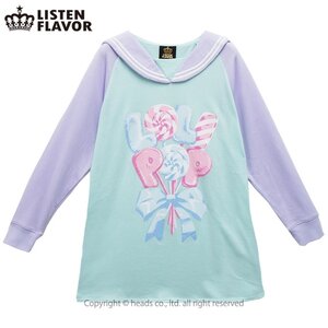 LISTEN FLAVOR Lollipop Sailor Dress Mint