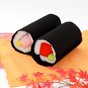 Hand Rolled Sushi Cushion Set of Both