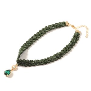 Teardrop Jewel Choker Emerald