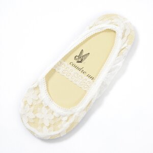 coudre un Frilly Strap Low-Cut Liner Socks White