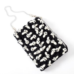 ahcahcum Bear Pouch Black Checked Shirt