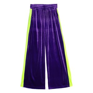 LISTEN FLAVOR Dragon Velour Track Pants Purple [Pre-order]