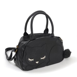 Ohirune Pooh-chan 2-way Boston Bag Black