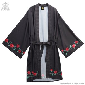 LISTEN FLAVOR Gothic Rose Robe Black