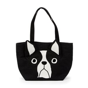 FLAPPER Denim Buburin Lunch Tote Black