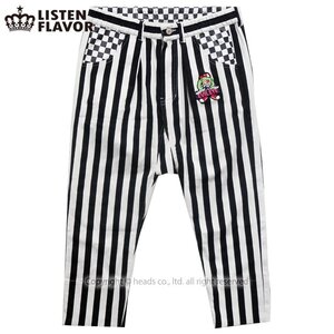 LISTEN FLAVOR Evil Monster Check Pattern Sarouel Pants Stripes