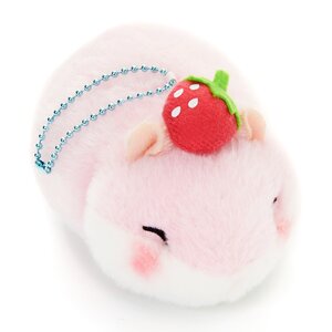 Coroham Coron Manmaru Friends Hamster Plush Collection (Ball Chain) Momo-chan