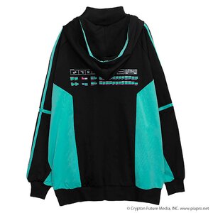 LISTEN FLAVOR Hatsune Miku Jersey Hoodie Black