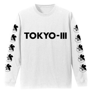 Evangelion NERV Logo Long Sleeve White T-Shirt M