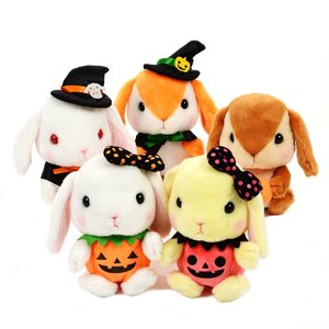 Pote Usa Loppy Halloween Rabbit Plush Collection (Standard) Set of 5