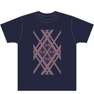 Hirosaki Cherry Blossom Festival 2022 x Sakura Miku Kogin.net Collab Tsugaru Kogin Embroidery T-Shirt Indigo x Pink