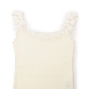 LIZ LISA Bountiful Ribbon Tank Top White