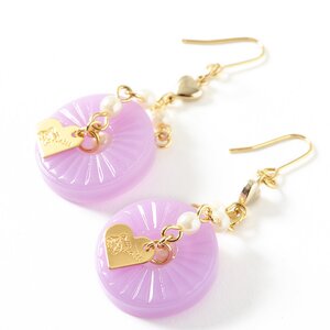 Lolii Donut Candy Earrings Purple