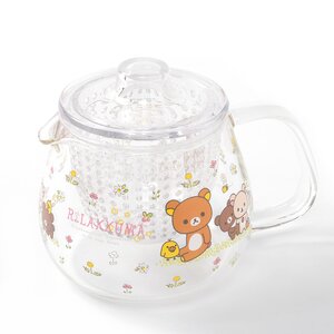 Rilakkuma Korilakkuma to Atarashii Otomodachi Heat-Resistant Glass Tea Set Pot