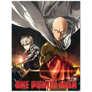 One-Punch Man Saitama & Genos Sublimation Throw Blanket