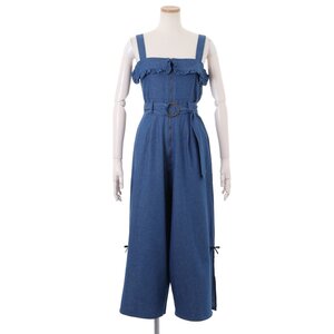 LIZ LISA Dungaree Dress w/ Belt Medium Blue