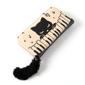 Osumashi Pooh-chan Piano Pooh-chan Long Wallet Ivory