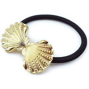 ma chére cosette? Eliza's Shell Motif Hair Tie Gold