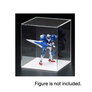 Square Acrylic Display Case w/ White Pedestal W3.9" x H3.9" x D3.9"
