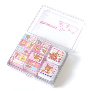 Rilalkkuma Stamp Market Stamp Set Pink