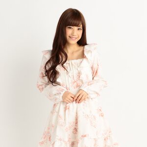 LIZ LISA Floating Rose Dress White
