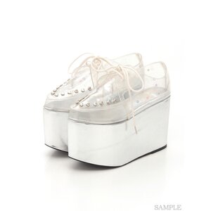 Swankiss Lace-Up Clear Shoes White M