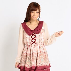 LIZ LISA Raspberry Pattern Top Bordeaux