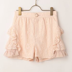 LIZ LISA Tiered Lace Shorts Pink