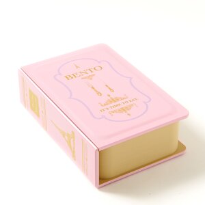 Book-Shaped Bento Box Pink
