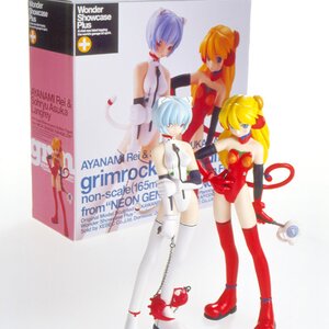 Kaiyodo Evangelion Rei & Asuka Grimrock Mix Edition Figures