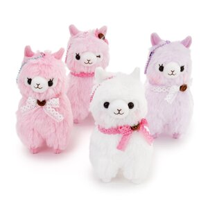 Alpacasso Girly Lace Ribbon Alpaca Plush Collection (Ball Chain) Set