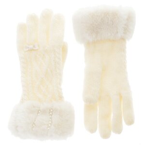 LIZ LISA Cable Knit Gloves White