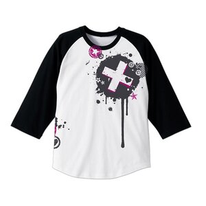 THE IDOLM@STER MILLION LIVE! Julia White x Black Raglan T-Shirt XL