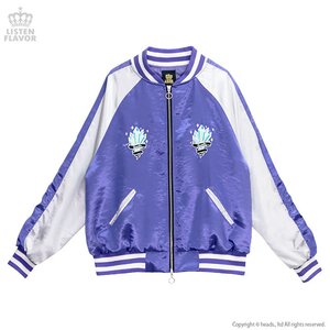 LISTEN FLAVOR Mystery Cat Sukajan Jacket Purple