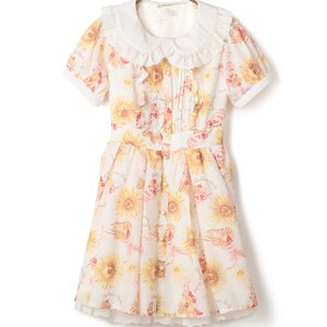 LIZ LISA Sunflower & Parfait Dress White