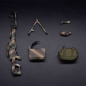 WM-05C General-Purpose Machine Gun PKM Equipment Set (Woodland Camouflage) 1/12 Scale Action Figure Accessory [Pre-order]
