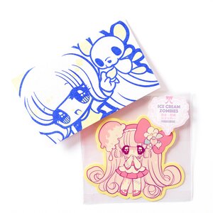 Ice Cream Zombie Sticker Strawberry