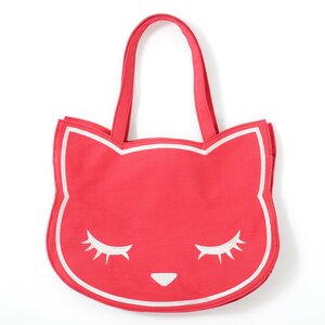 Osumashi Pooh-chan Canvas Tote Bags Red
