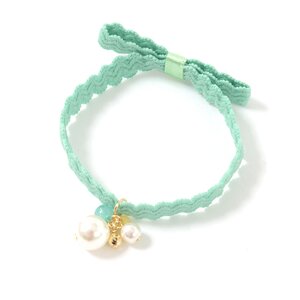 Osewaya Pearl Ribbon Choker Green