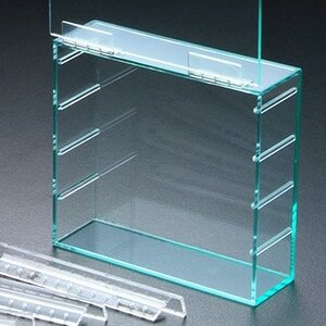 Acrylic Earring Display Case  Clear Blue