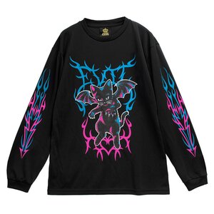 LISTEN FLAVOR Fallen Angel's Black Cat Long Sleeve T-Shirt Black [Pre-order]