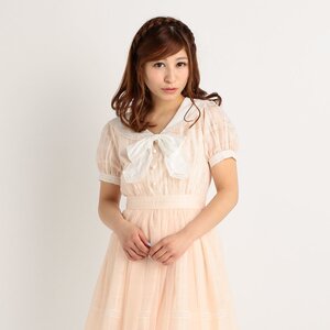LIZ LISA Message Laced Dress Pink