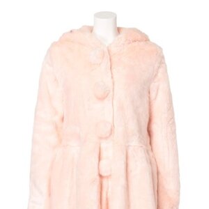 Swankiss Warm & Cozy Hooded Coat Pink