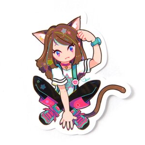 Street Cat Girls Sticker Nyayamu