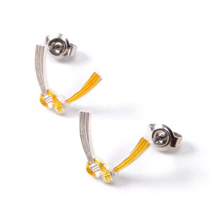 gargle Mizuhiki Earrings Gold Awaji Musubi