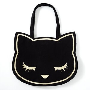 Osumashi Pooh-chan Canvas Tote Bags Black