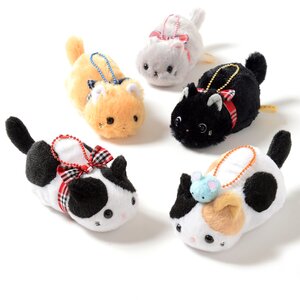 Tsuchineko Mofu Mofu Plushies (Ball Chain) Complete Set + Mini Plushie