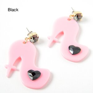 Pinkymika TOGE High Heel Pastel  Earrings Black