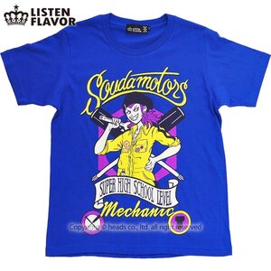 LISTEN FLAVOR Ultimate Mechanic Kazuichi Soda T-Shirt Blue L