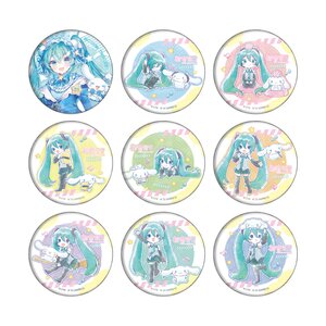 Hatsune Miku x Cinnamoroll Hologram Tin Badge (57mm) Collaboration Illustration Box Set [Pre-order]